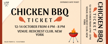Free Barbeque Ticket Templates by Ticket Generator